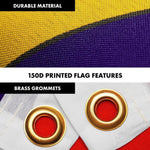 Load image into Gallery viewer, G128 Combo Pack: 6 Ft Tangle Free Spinning Flagpole (Silver) &amp; Malaysia Flag 3x5 Ft Printed 150D Polyester, Brass Grommets (Flag Included) Aluminum Flag Pole