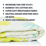 Load image into Gallery viewer, Muslin Swaddle Blanket Large 47 x47 Pineapple Print  Super Soft Breathable Bamboo Cotton for Newborn Infant Baby Receiving Swaddling Blanket Wrap Boys Girls