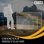 Load image into Gallery viewer, G128 3 Pack: Alaska AK State Flag  2x3 Ft  StormFlyer Series Embroidered 220GSM Spun Polyester  Embroidered Design, Indoor/Outdoor, Brass Grommets, Heavy Duty, All Weather