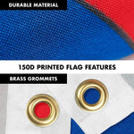 Load image into Gallery viewer, G128 Combo Pack: 6 Feet Tangle Free Spinning Flagpole (Silver) South Korea South Korean Flag 3x5 ft Printed 150D Brass Grommets (Flag Included) Aluminum Flag Pole