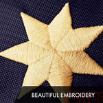 Load image into Gallery viewer, G128 Bennington TeaStained Flag  5x8 Ft  Embroidered 420D Polyester  Embroidered Stars, Sewn Stripes, Brass Grommets, Indoor/Outdoor, Vibrant Colors, Quality Polyester