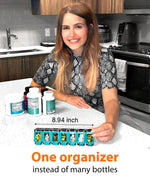 Load image into Gallery viewer, Weekly Pill Organizer 1 time a Day Pill Box 7 Day with Enhanced Waterproof Seal Large compartments Hold Big Vitamins &amp; Supplements Upgraded Locking lids for Home &amp; Travel use Durable Hard case
