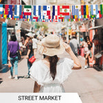 Load image into Gallery viewer, G128 Latin America 20 Countries  Bunting Banner  Flag 12 x 18 Inch, Full String 30 Feet  Printed 150D Polyester, Decorations For Bar, School, Festival Events Celebration