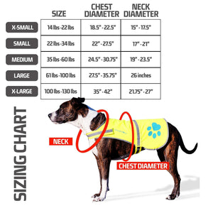 Soft Shell Waterproof Dog Vest M Size Neck Size 19 in Hi Visibility Reflective