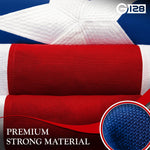 Load image into Gallery viewer, G128 5 Pack: Puerto Rico Puerto Rican Flag  4x6 Ft  StormFlyer Series Embroidered 220GSM Spun Polyester  Embroidered Design, Indoor/Outdoor, Brass Grommets, Heavy Duty, All Weather