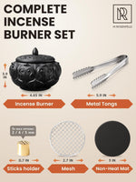 Load image into Gallery viewer, Ceramic Incense Burner and Censer with Ash Catcher Incense Holder for Charcoal Frankincense Resin and Cone Incense Heat Resistant