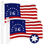 Load image into Gallery viewer, G128 2 Pack: Bennington 76 Flag  3x5 Ft  ToughWeave Series Embroidered 300D Polyester  Historical Flag, Embroidered Design, Indoor/Outdoor, Brass Grommets