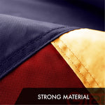 Load image into Gallery viewer, G128 Texas TeaStained TX State Flag  4x6 Ft  Embroidered 420D Polyester  Embroidered Stars, Sewn Stripes, Brass Grommets, Indoor/Outdoor, Vibrant Colors, Quality Polyester