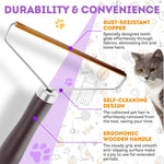 Load image into Gallery viewer, Pet Hair Remover for Furniture Cat and Dog Fur Remover Tool Reusable Lint Cleaner with Copper Teeth Cutters and Wooden Handle Metal Pet Hair Removal Tool for Carpet Portable Couch Cleaner
