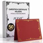 Load image into Gallery viewer, 50 Pack Premium Burgundy Certificate Holders 8.5 x 11 inch Heavyweight 300gsm Cardstock Diploma Holder &amp; Certificate Folder Award Certificate Folders for Graduation with Gold Foil Diploma Cover