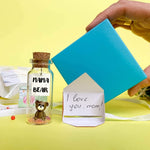 Load image into Gallery viewer, Gifts for Mom Personalized Moms Birthday Gift Future Mom to Be Gift Idea Custom Presents for Mother (Brown Bear   Mama Bear Message Bottle in Teal Gift Box)