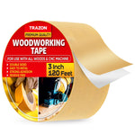 Load image into Gallery viewer, Double Sided Woodworking Tape 3 Inch x 120 Ft Wood Crafter Sticky Tool Two Side Adhesive for Router Templates Removable &amp; Residue Free