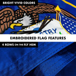 Load image into Gallery viewer, G128  6 Feet Tangle Free Spinning Flagpole (White) Utah Double Sided Brass Grommets Embroidered 3x5 ft (Flag Included) Aluminum Flag Pole