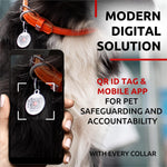 Load image into Gallery viewer, Ultra Soft Rolled Leather Dog Collar for Large Dog Padded 1519 inch Neck Orange
