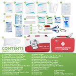 Load image into Gallery viewer, Small First Aid Kit for Car Office 121 Pieces Sturdy Red EVA Travel First Aid Kit with Zip Carabiner Waterproof Basic First Aid Kit for Home Portable Mini Emergency First Aid Kit Travel