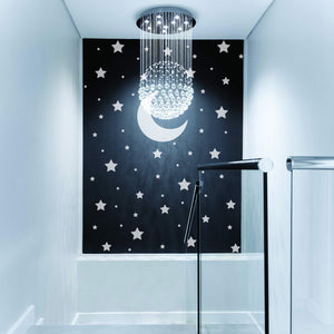 White Stars Stickers 220 Pcs Space Themed Bedroom Constellation Wallpaper Decals