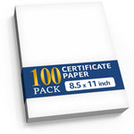 Load image into Gallery viewer, 100 Certificate Paper 8.5 x 11 inch for Printing Blank Certificate Papers for Award Certificates &amp; Diploma Paper Premium White Award Papers Cardstock for Awards &amp; Certificates Graduation