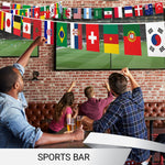 Load image into Gallery viewer, G128 2022 World Cup Bunting Banner  Flag 11 x 7.5 Inch, Full String 40 Feet  LiteWeave Pro Series Printed 150D Poly  String Flag Decor for Fan Club Party, Soccer Events, World Cup Fan Celebration