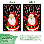 Load image into Gallery viewer, G128 Garden Flag Joyful Santa  12x18 Inch  Printed Blockout Polyester  Christmas Decoration