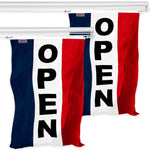 Load image into Gallery viewer, Open Vertical Sign Flag 3x5 Ft 2Pack Printed 150D Polyester By G128
