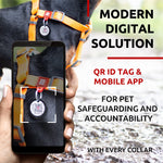 Load image into Gallery viewer, Waterproof Dog Harness Adjustable 16–22 in Metal Clasp &amp; QR Tag Orange