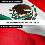 Load image into Gallery viewer, G128  6 Feet Tangle Free Spinning Flagpole (Silver) Mexico Brass Grommets Printed 3x5 ft (Flag Included) Aluminum Flag Pole