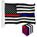Load image into Gallery viewer, Thin Blue Line Thin Red Line Flag 3x5 Ft 5 Pack Printed 150D Polyester
