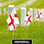 Load image into Gallery viewer, G128 12 Pack Handheld England English Stick Flags  12x18 In  Printed 150D Polyester, Country Flag, Solid Wooden Stick, Spear Gold Tip