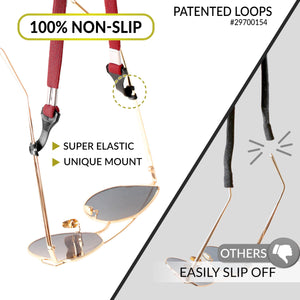 SIGONNA Eye Glasses String Holder Strap   Eyeglass Straps Cords for Men Women   Eyeglass Holders Around Neck   Sunglasses String Chain Lanyard Retainer   4 Pcs Green Red