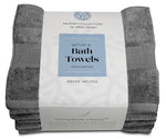 Load image into Gallery viewer, 4 Pack Resort Collection Soft Bath Towels 28x55 in Hotel Plush Cotton Smoke Grey
