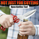 Load image into Gallery viewer, Heavy Duty Poultry Shears – Sharp Chicken Scissors with Non Slip Micro Serrated Blades Meat Cutting Scissors with Safety Lock – Multipurpose Kitchen Shears for Food Meat Fish Bone &amp; Food Prep