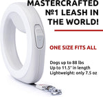 Load image into Gallery viewer, White Hands Free Retractable Dog Leash for Small Medium and Large Dogs 9.5 Ft
