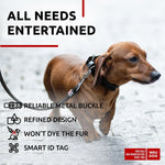 Load image into Gallery viewer, Black Long Lasting Leather Dog Collar for XSmall Dogs 811 inch Neck x 0.5 inch
