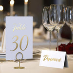 Load image into Gallery viewer, Gold Table Numbers 1 30 for Wedding Reception Gold Foil Table Number Cards 4x6 Inch with Head &amp; Gift Table Restaurant Table Numbers Wedding Numbers for Tables Card Stock Wedding Table Numbers
