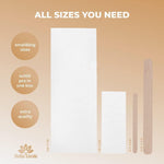 Load image into Gallery viewer, Bella Verde Wooden Wax Applicator Sticks and Non Woven White Wax Strips Wooden Waxing Spatulas Large 400 count Hair removal For Men Women Brazilian Eyebrow Home Body Waxing Prime
