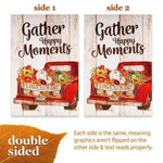Load image into Gallery viewer, G128 Garden Flag Gather Happy Moments Flower Truck  12x18 Inch  Printed Blockout Polyester  Fall Decoration