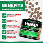 Load image into Gallery viewer, Hemp Calming Chews for Dogs   Advanced Dog Calming Chews   170 Treats   Anxiety Relief Treats   Hemp Oil   Separation Aid Stress Hip and Joint Supplement for Canine Health Support   Beef Flavor