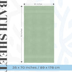 Load image into Gallery viewer, 2 Pack Luxury Bath Sheet Towels Extra Large 35x70 Inch Soft Cotton Mint Green
