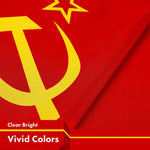Load image into Gallery viewer, G128 Combo Pack: American USA Flag 3x5 Ft &amp; Union of Soviet Socialist Republics USSR Flag 3x5 Ft  Both LiteWeave Pro Series Printed 150D Polyester, Brass Grommets