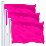 Load image into Gallery viewer, Solid Magenta Color Flag 3x5 Ft 3Pack Printed 150D Polyester By G128