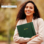 Load image into Gallery viewer, 2025 2026 HARDCOVER Leather Planner Weekly &amp; Monthly   8.5x11 Inches   Academic Planner Business Personal or Student   Pen Holder Thick Paper July 2025   June 2026 (Dark Green)
