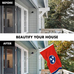 Load image into Gallery viewer, G128 Combo Pack: 6 Feet Tangle Free Spinning Flagpole (Silver) Tennessee TN State Flag 3x5 ft Printed 150D Brass Grommets (Flag Included) Aluminum Flag Pole