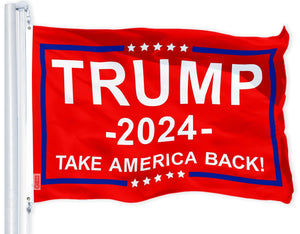 Trump 2024 Election Take America Back Red Flag  3x5 Ft  LiteWeave Pro Series