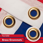 Load image into Gallery viewer, G128 Combo Pack: American USA Flag 3x5 Ft &amp; Laos Flag 3x5 Ft, Both Printed 150D Polyester, Indoor/Outdoor, Brass Grommets