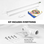 Load image into Gallery viewer, G128 Combo Pack: 6 Ft Tangle Free Spinning Flagpole (Silver) &amp; Minnesota Flag 3x5 Ft Printed 150D Polyester, Brass Grommets (Flag Included) Aluminum Flag Pole