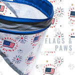 Load image into Gallery viewer, 4th of July Bandana for Large and Small Pets. Reflective Accessories for Walking Camping and Off Leash Exploration 2 Pack. (Medium)