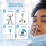 Load image into Gallery viewer, 2 Pack  WELLlife COVID19 at Home Self Test  Results in 10 Minutes, FDA Authorized COVID Home Test, with Noninvasive Nasal Swab, Easy to Use &amp; No Discomfort