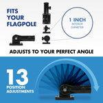 Load image into Gallery viewer, G128 Combo Pack: 6 Ft Tangle Free Spinning Flagpole (Black) &amp; Lebanon Flag 3x5 Ft Printed 150D Polyester, Brass Grommets (Flag Included) Aluminum Flag Pole