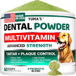 Load image into Gallery viewer, Dog Dental Powder 60 Scoops Breath Freshener with Multivitamin Dog Teeth Cleaning Powder Tartar and Plaque Off Remover for Dogs lab co Probiotics Pet Oral Care Immune Support Vitamins and Supplements
