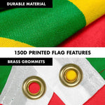 Load image into Gallery viewer, G128 Combo Pack: 6 Feet Tangle Free Spinning Flagpole (Silver) Senegal Senegalese Flag 3x5 ft Printed 150D Brass Grommets (Flag Included) Aluminum Flag Pole